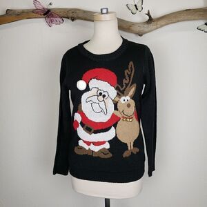Karen Scott santa christmas holiday sweater